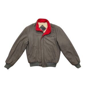 Men’s Vintage Members Only Jacket grey Sherpa lining 1990s